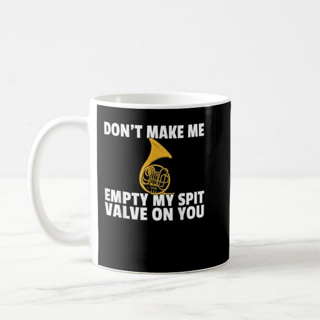 French Horn Funny Brass Instrument Player361 Coffee Mug (Left)