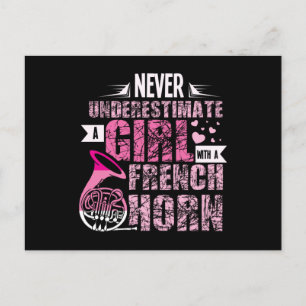 French Horn Girl Postcard