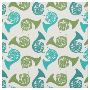 French Horn Instrument Musician Band Orchestra Fabric