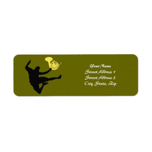 French horn label return address label
