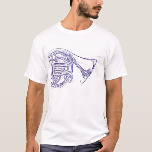 French Horn Line Drawing Shirt