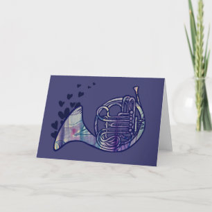 French Horn Love Band Class Art Card