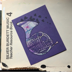 French Horn Love Band Class Art Postcard