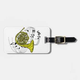 French Horn Luggage Tag