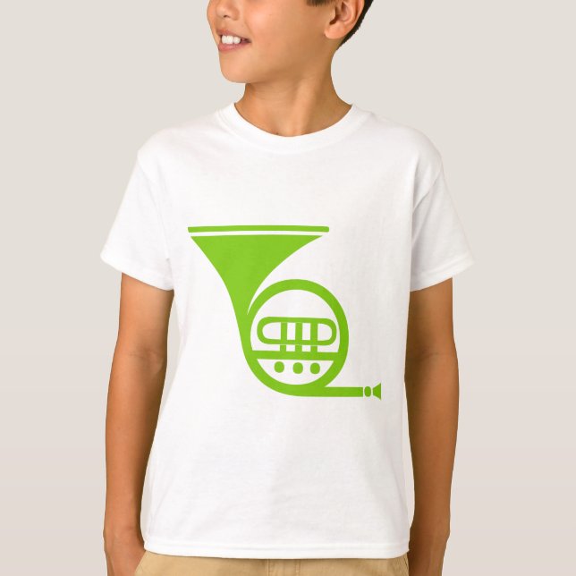French Horn - Martian Green T-Shirt (Front)