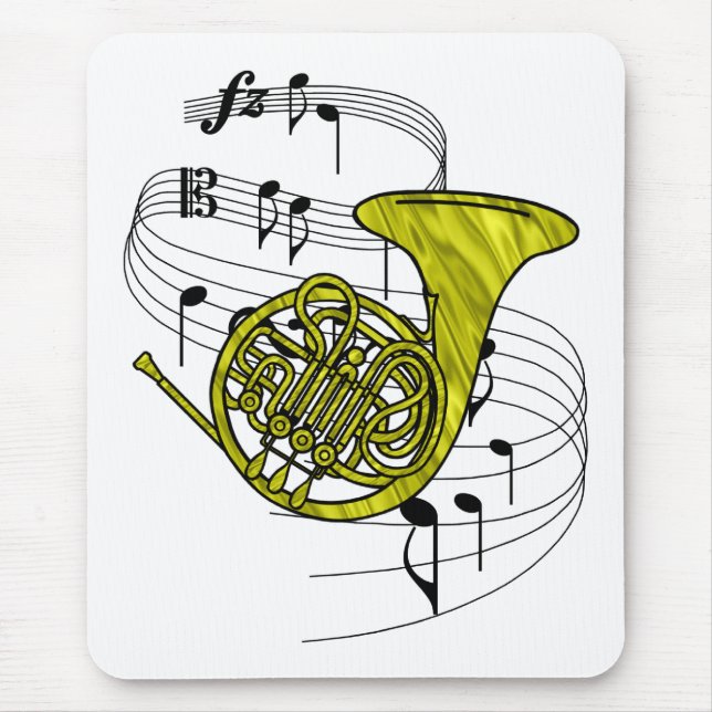 French Horn Mouse Pad (Front)