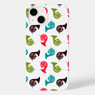 French Horn Multi Colour Music Gift Case-Mate iPhone 14 Case