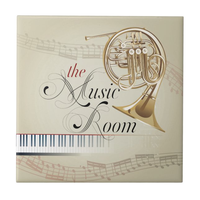 French Horn Music Room Tile (Front)