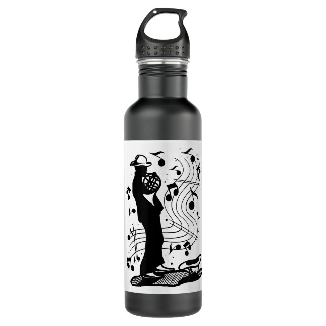 French Horn Musical Instrument French Horn Design  710 Ml Water Bottle (Front)