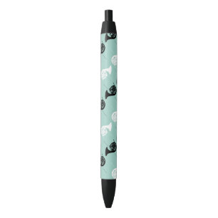 French Horn Musical Instrument Themed Black Ink Pen