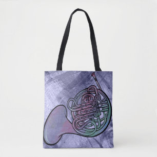 French Horn Painting Artwork Band Class            Tote Bag