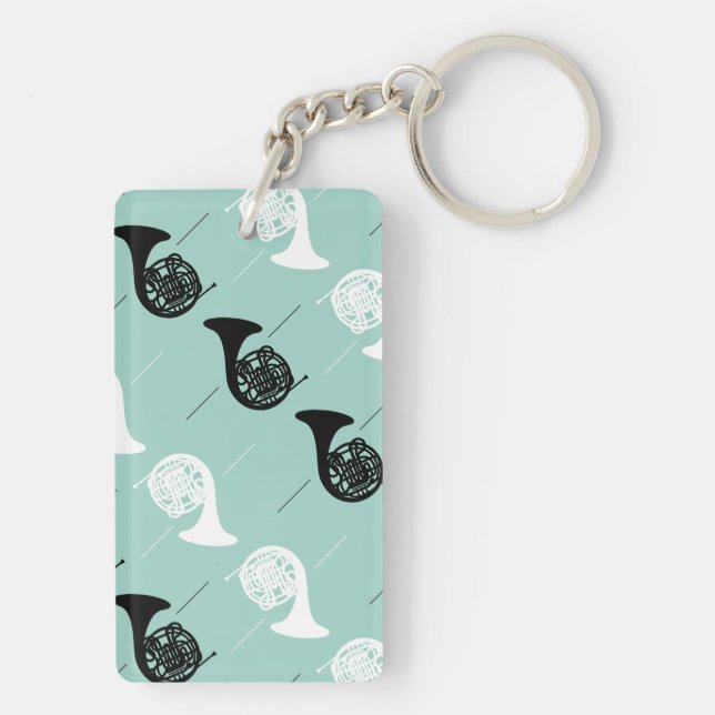 French Horn Pattern Key Ring (Back)
