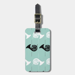 French Horn Pattern Luggage Tag