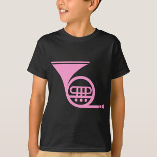 French Horn - Pink T-Shirt