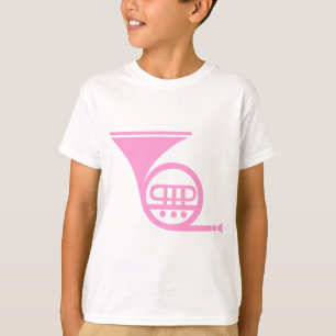 French Horn - Pink T-Shirt