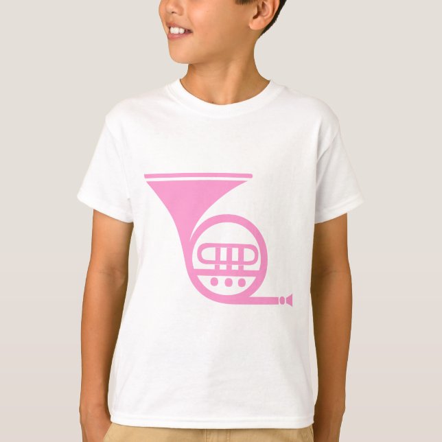 French Horn - Pink T-Shirt (Front)