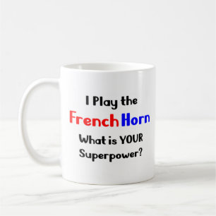 french horn player coffee mug