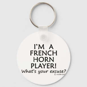 French Horn Player Excuse Key Ring