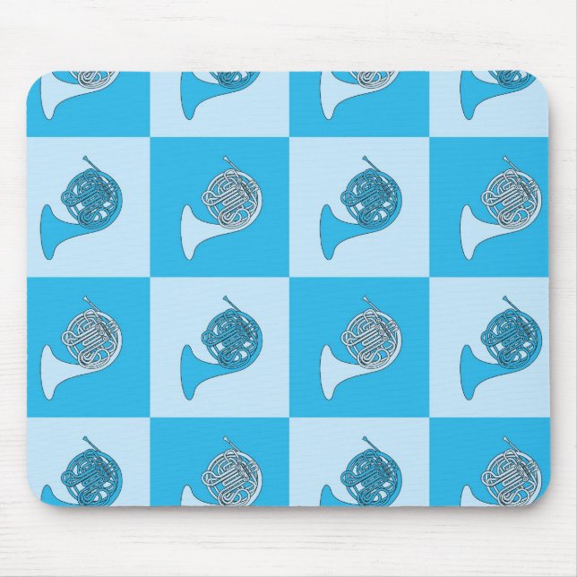 French Horn Pop Art Mouse Pad (Front)
