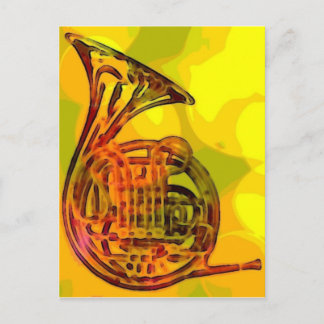 French Horn Postcard