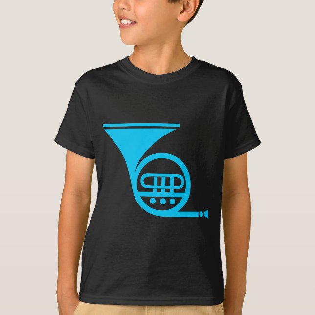 French Horn - Sky Blue T-Shirt (Front)