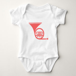 French Horn - Tropical Pink Baby Bodysuit