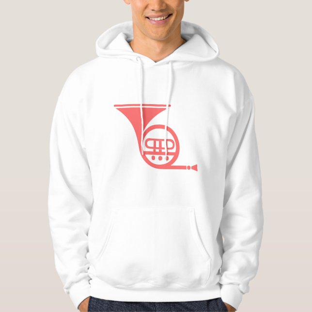 French Horn - Tropical Pink Hoodie (Front)