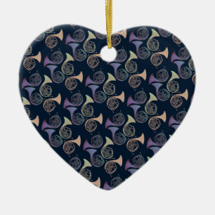 French Horns Art cute French horn designs          Ceramic Ornament