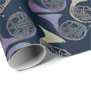 French Horns Art cute French horn designs Wrapping Paper