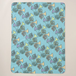 French Horns Band Class French Horn Teacher Sherpa Blanket
