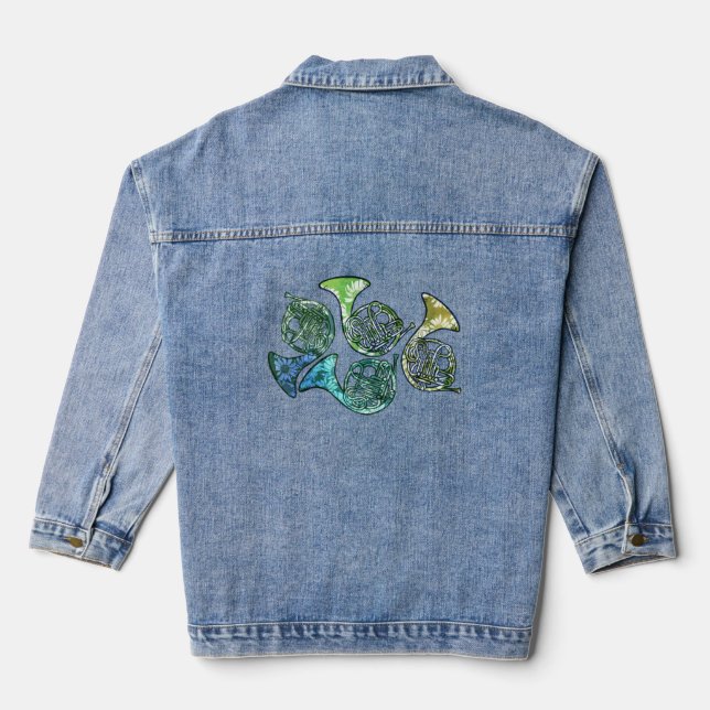 French Horns Daisy Band Class Teacher              Denim Jacket (Back)