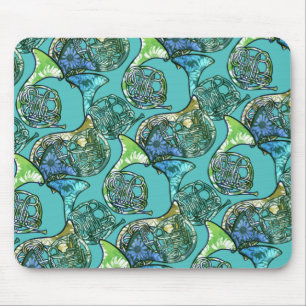 French Horns Daisy Band Class Teacher Mouse Pad