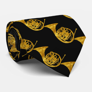 French Horns in Gold Tie