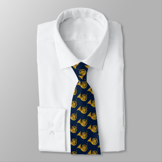 French Horns in Gold Tie (Tied)