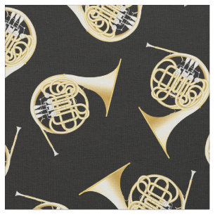 French Horns Music Musician Room Decor Fabric