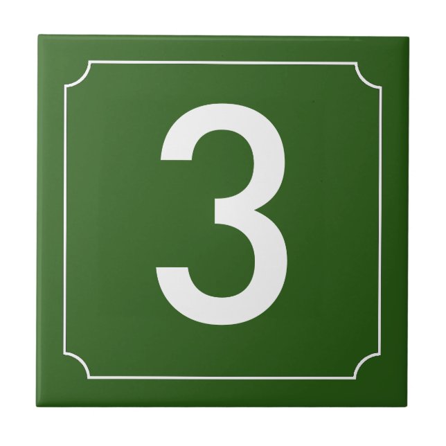 French House Number Ceramic Tile (Front)