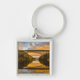 French King Bridge in Fall Key Ring