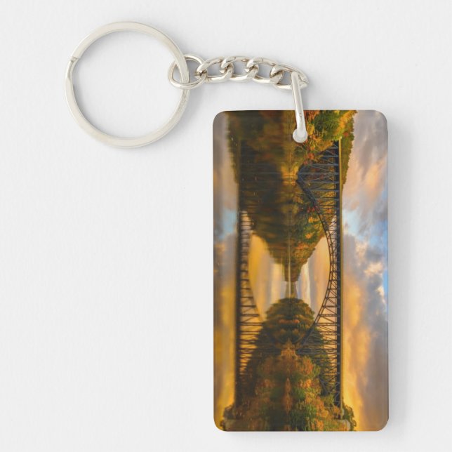 French King Bridge in Fall Key Ring (Front)