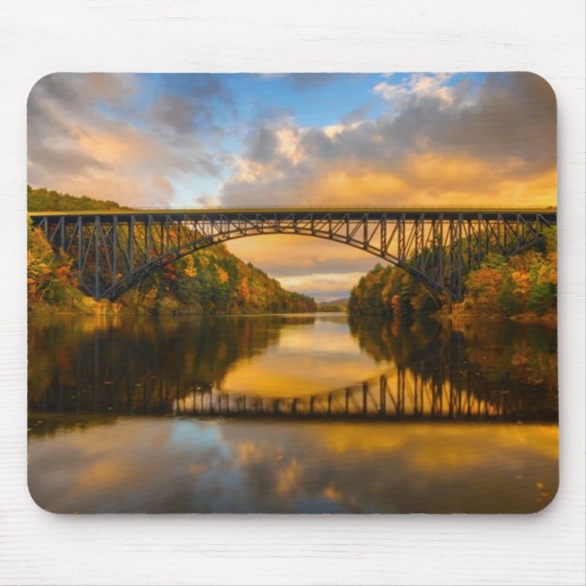 French King Bridge in Fall Mouse Pad (Front)