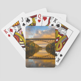 French King Bridge in Fall Playing Cards