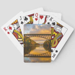 French King Bridge in Fall Playing Cards