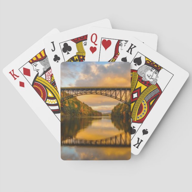 French King Bridge in Fall Playing Cards (Back)