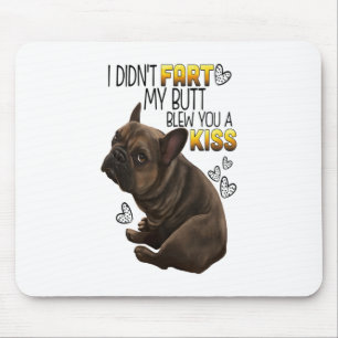 French Kiss, French bulldog gifts Mouse Pad