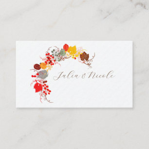 French Kissed Sweet Berry Grapes Flowers Wedding Place Card