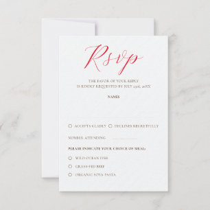 French Kissed Sweet Berry Grapes Flowers Wedding RSVP Card