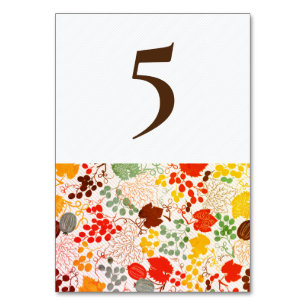 French Kissed Sweet Berry Grapes Flowers Wedding Table Number