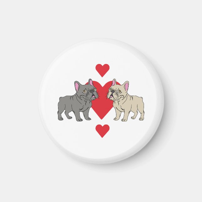French Kisses Frenchies Magnet (Front)