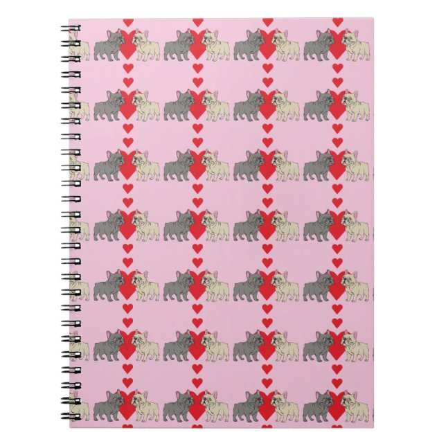 French Kisses Frenchies Notebook (Front)