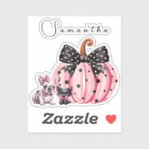 French Kisses Hallloween Bulldog Cat quote tiny