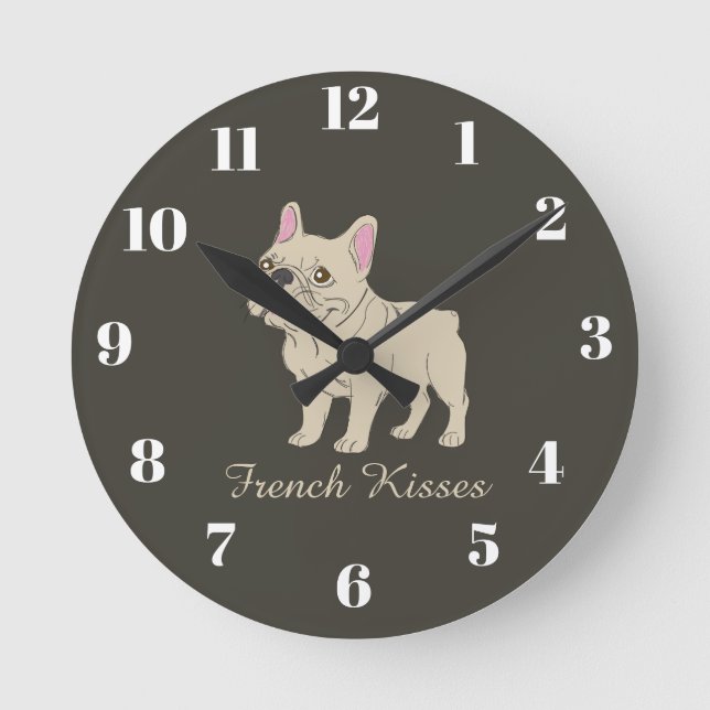 French Kisses Round Clock (Front)